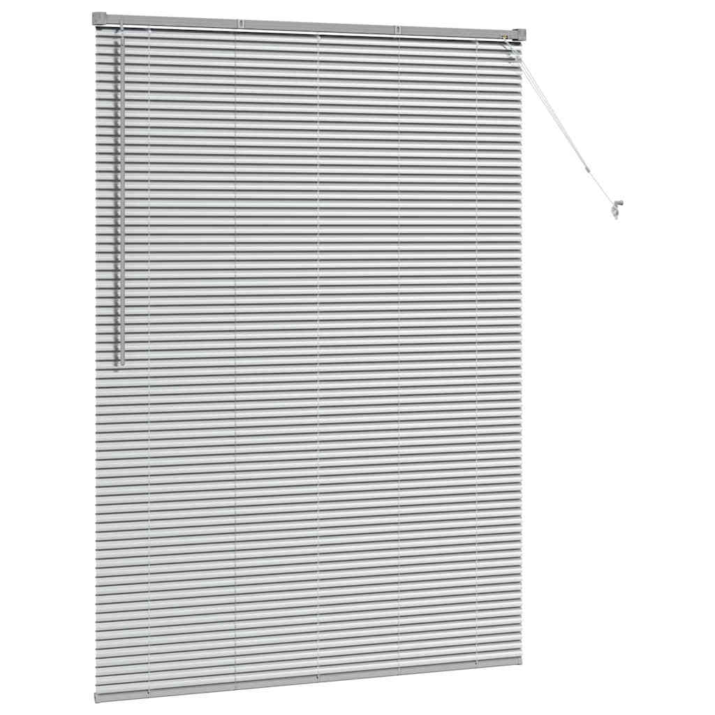 vidaXL Venetian Blinds Height Adjustable Silver 175 x 135 cm Aluminium