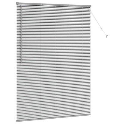 vidaXL Venetian Blinds Height Adjustable Silver 175 x 135 cm Aluminium