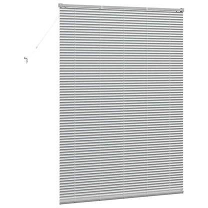 vidaXL Venetian Blinds Height Adjustable Silver 175 x 135 cm Aluminium