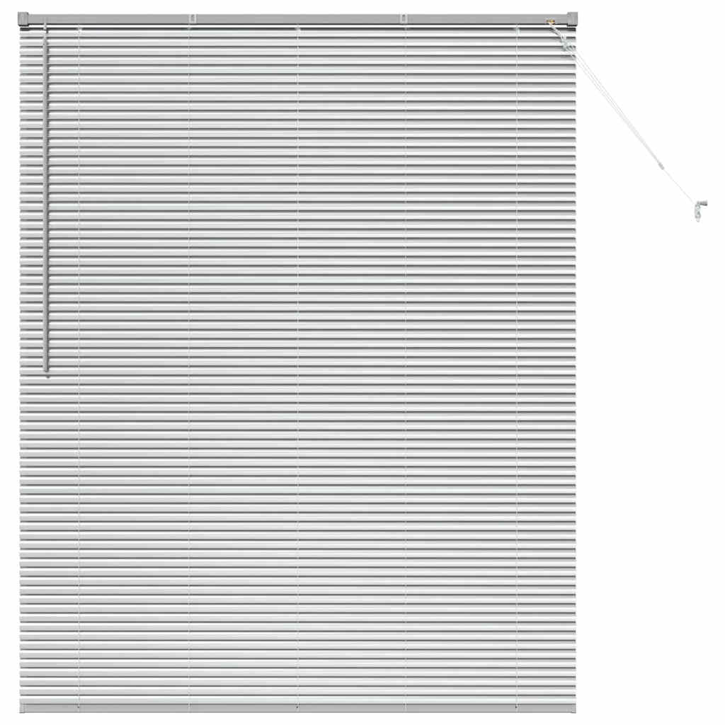 vidaXL Venetian Blinds Height Adjustable Silver 175 x 140 cm Aluminium