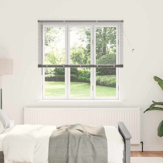 vidaXL Venetian Blinds Height Adjustable Silver 175 x 145 cm Aluminium