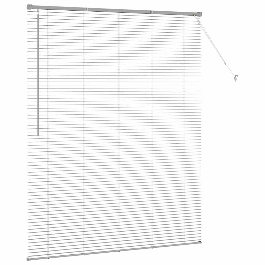 vidaXL Venetian Blinds Height Adjustable Silver 175 x 145 cm Aluminium