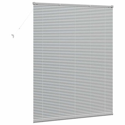 vidaXL Venetian Blinds Height Adjustable Silver 175 x 145 cm Aluminium