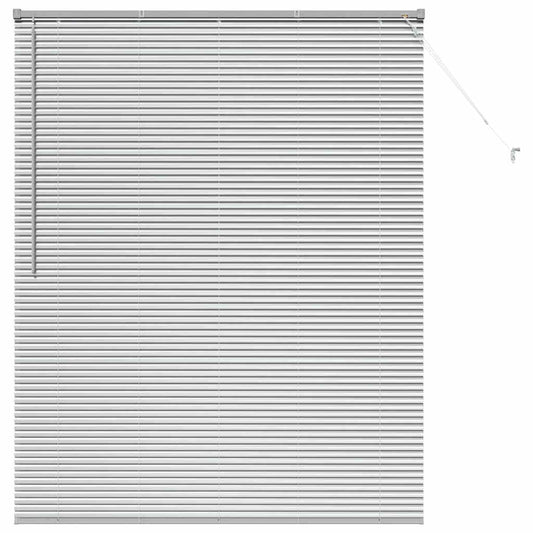 vidaXL Venetian Blinds Height Adjustable Silver 175 x 145 cm Aluminium