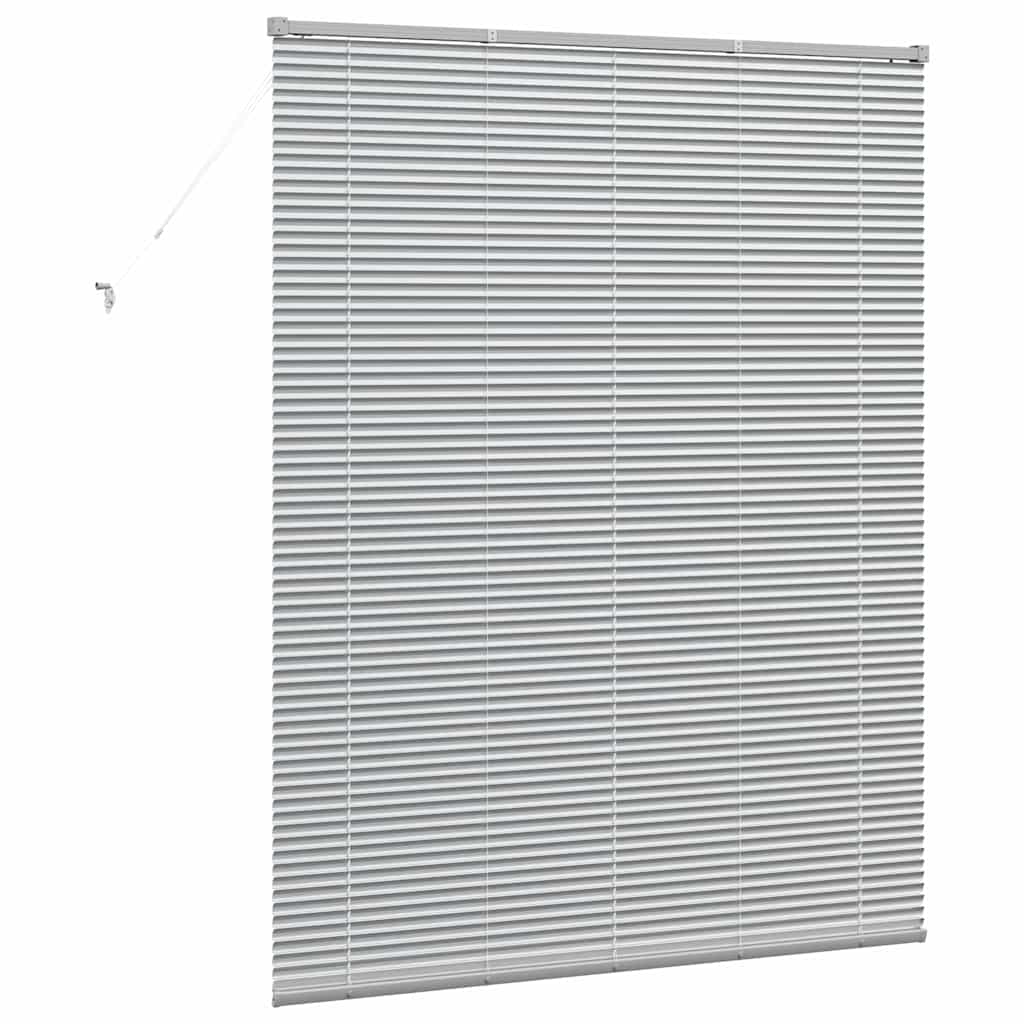 vidaXL Venetian Blinds Height Adjustable Silver 175 x 150 cm Aluminium