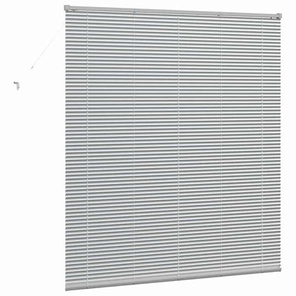 vidaXL Venetian Blinds Height Adjustable Silver 175 x 155 cm Aluminium