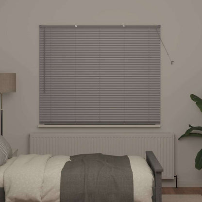 vidaXL Venetian Blinds Height Adjustable Silver 175 x 160 cm Aluminium