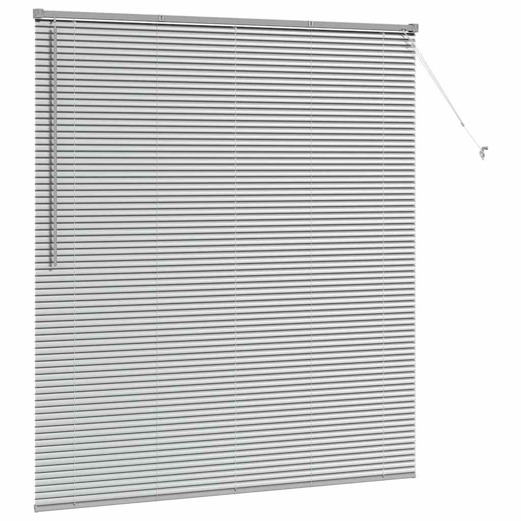 vidaXL Venetian Blinds Height Adjustable Silver 175 x 160 cm Aluminium