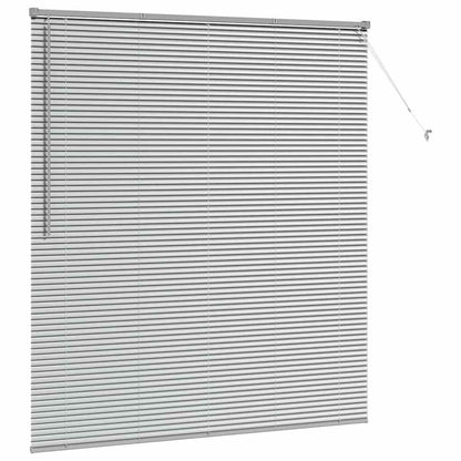 vidaXL Venetian Blinds Height Adjustable Silver 175 x 160 cm Aluminium