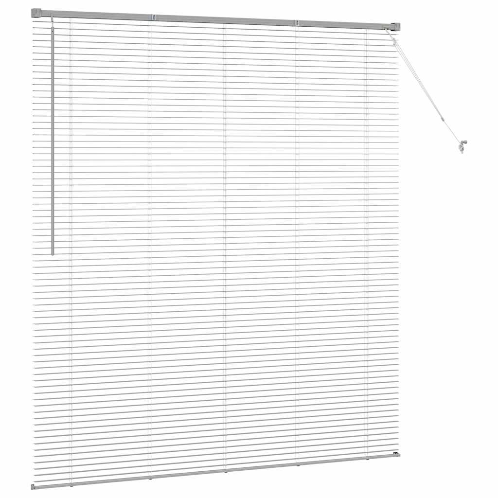 vidaXL Venetian Blinds Height Adjustable Silver 175 x 160 cm Aluminium