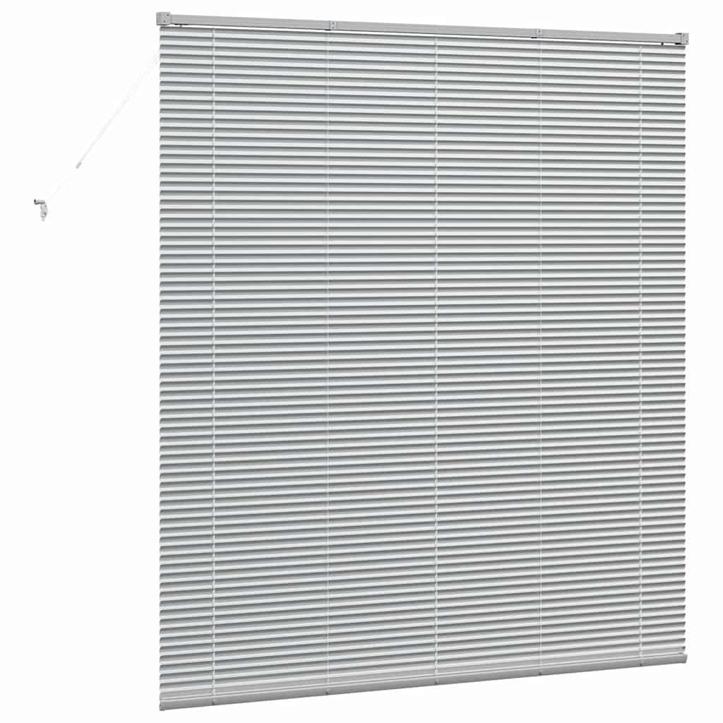 vidaXL Venetian Blinds Height Adjustable Silver 175 x 160 cm Aluminium
