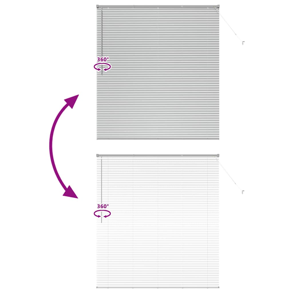 vidaXL Venetian Blinds Height Adjustable Silver 175 x 160 cm Aluminium