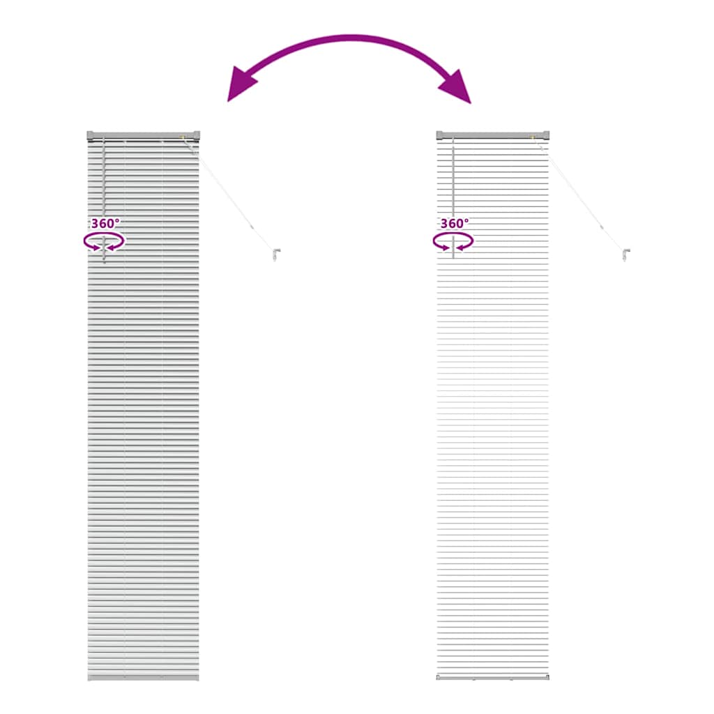 vidaXL Venetian Blinds Height Adjustable Silver 220 x 45 cm Aluminium