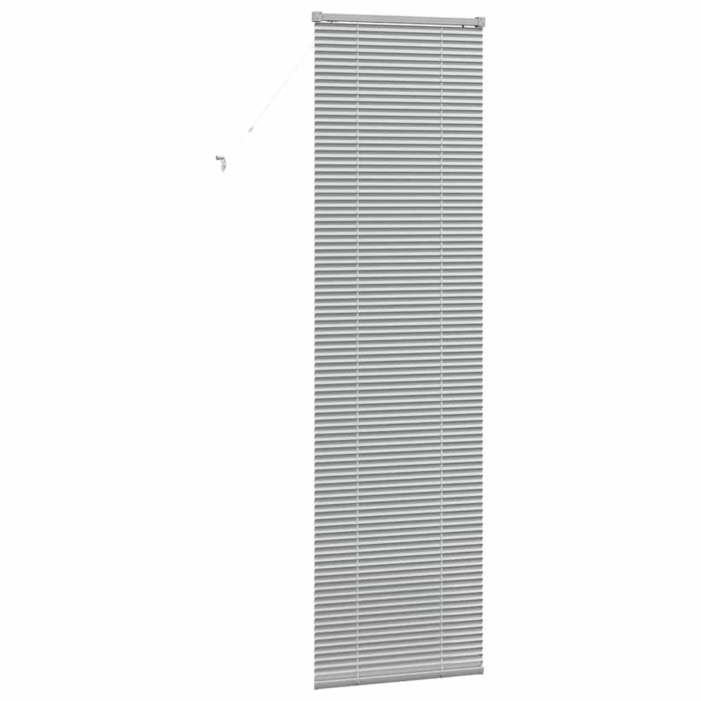 vidaXL Venetian Blinds Height Adjustable Silver 220 x 65 cm Aluminium