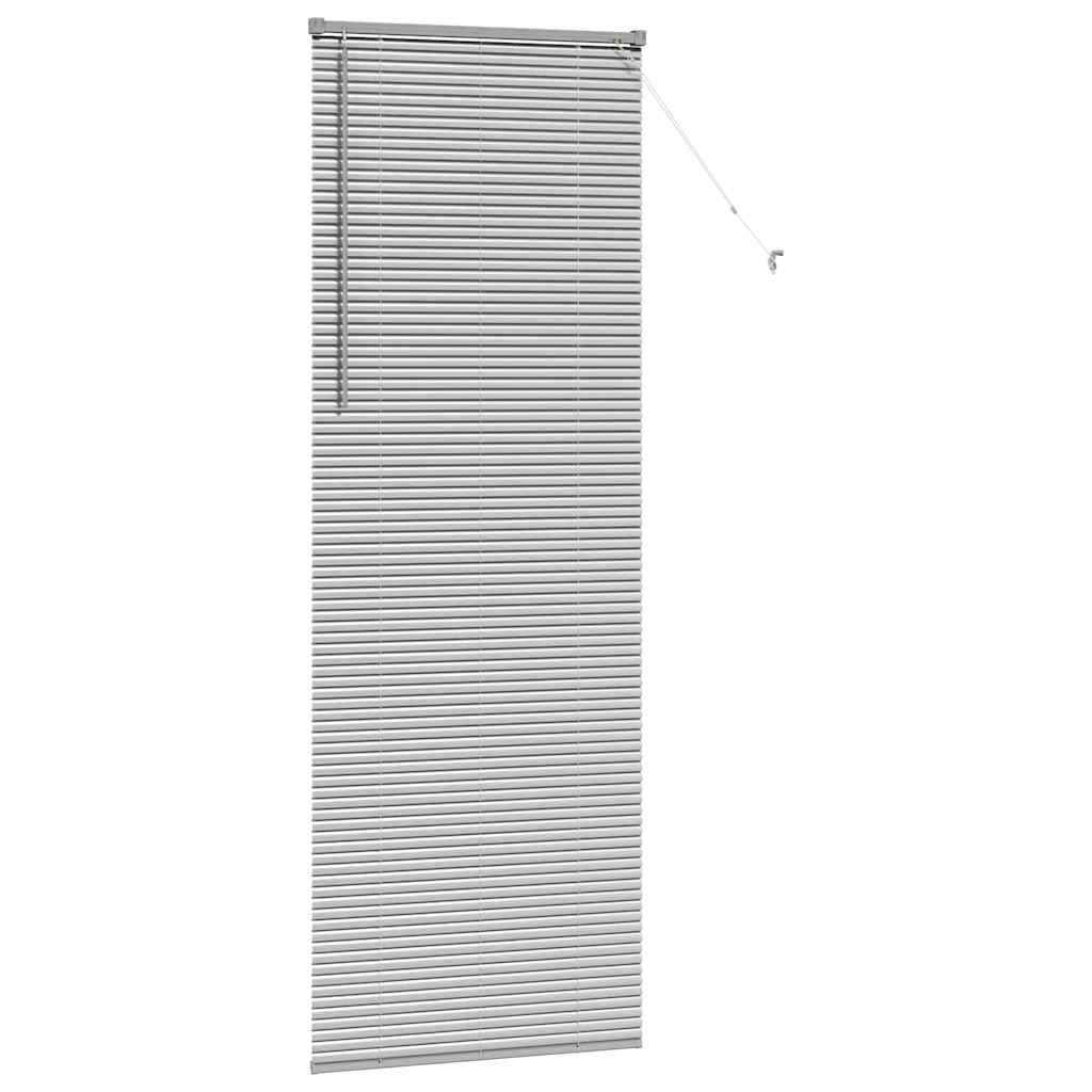 vidaXL Venetian Blinds Height Adjustable Silver 220 x 80 cm Aluminium