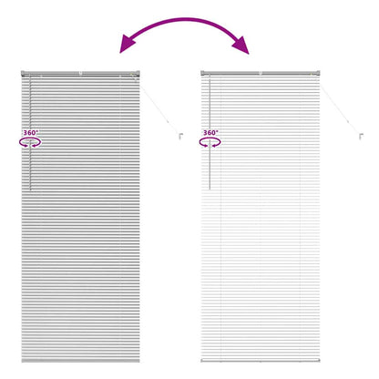vidaXL Venetian Blinds Height Adjustable Silver 220 x 90 cm Aluminium