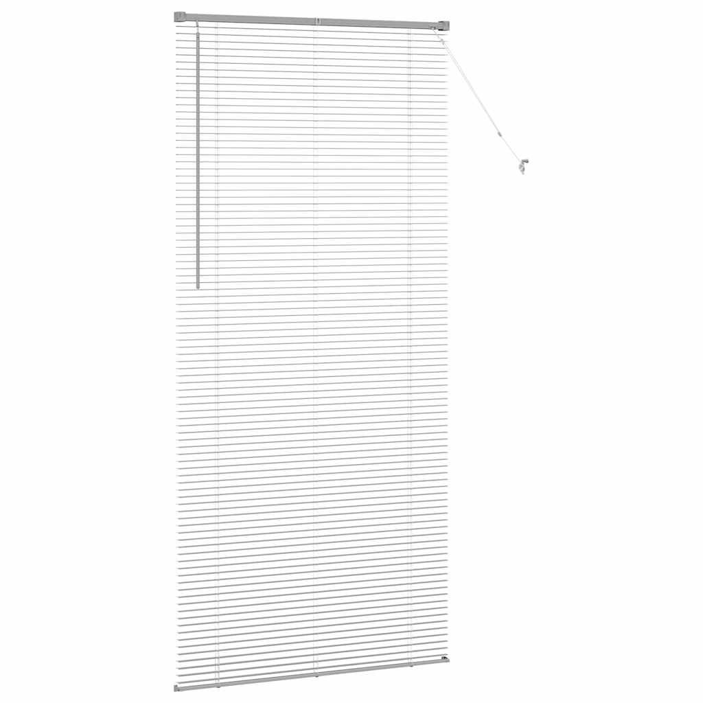 vidaXL Venetian Blinds Height Adjustable Silver 220 x 105 cm Aluminium