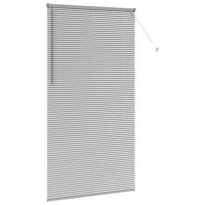 vidaXL Venetian Blinds Height Adjustable Silver 220 x 110 cm Aluminium