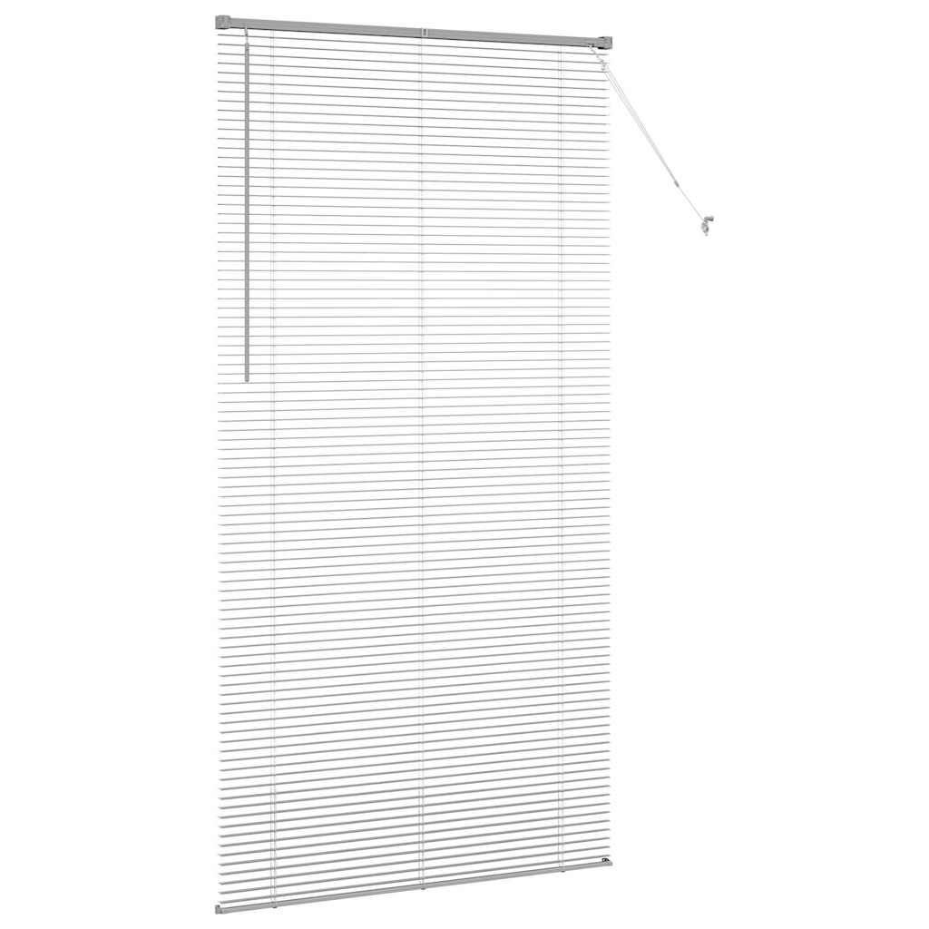 vidaXL Venetian Blinds Height Adjustable Silver 220 x 115 cm Aluminium