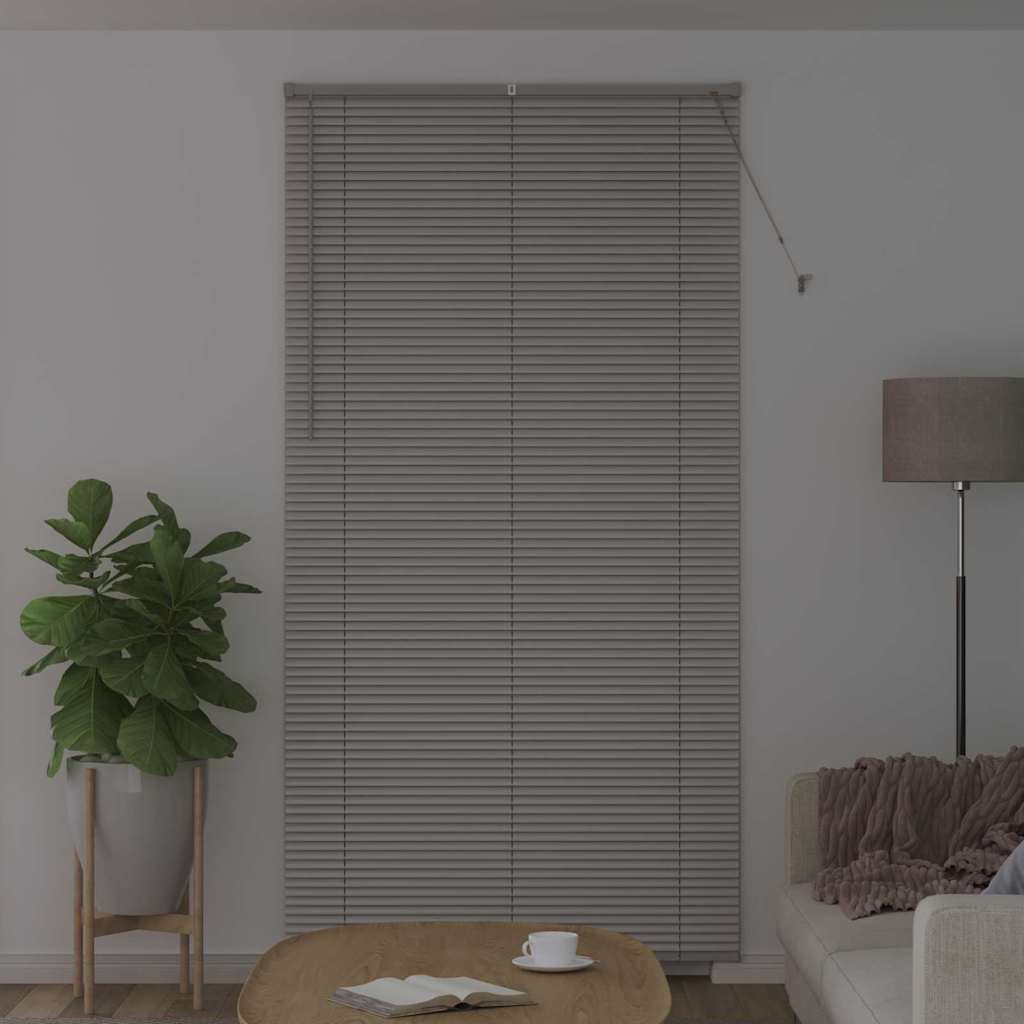 vidaXL Venetian Blinds Height Adjustable Silver 220 x 120 cm Aluminium