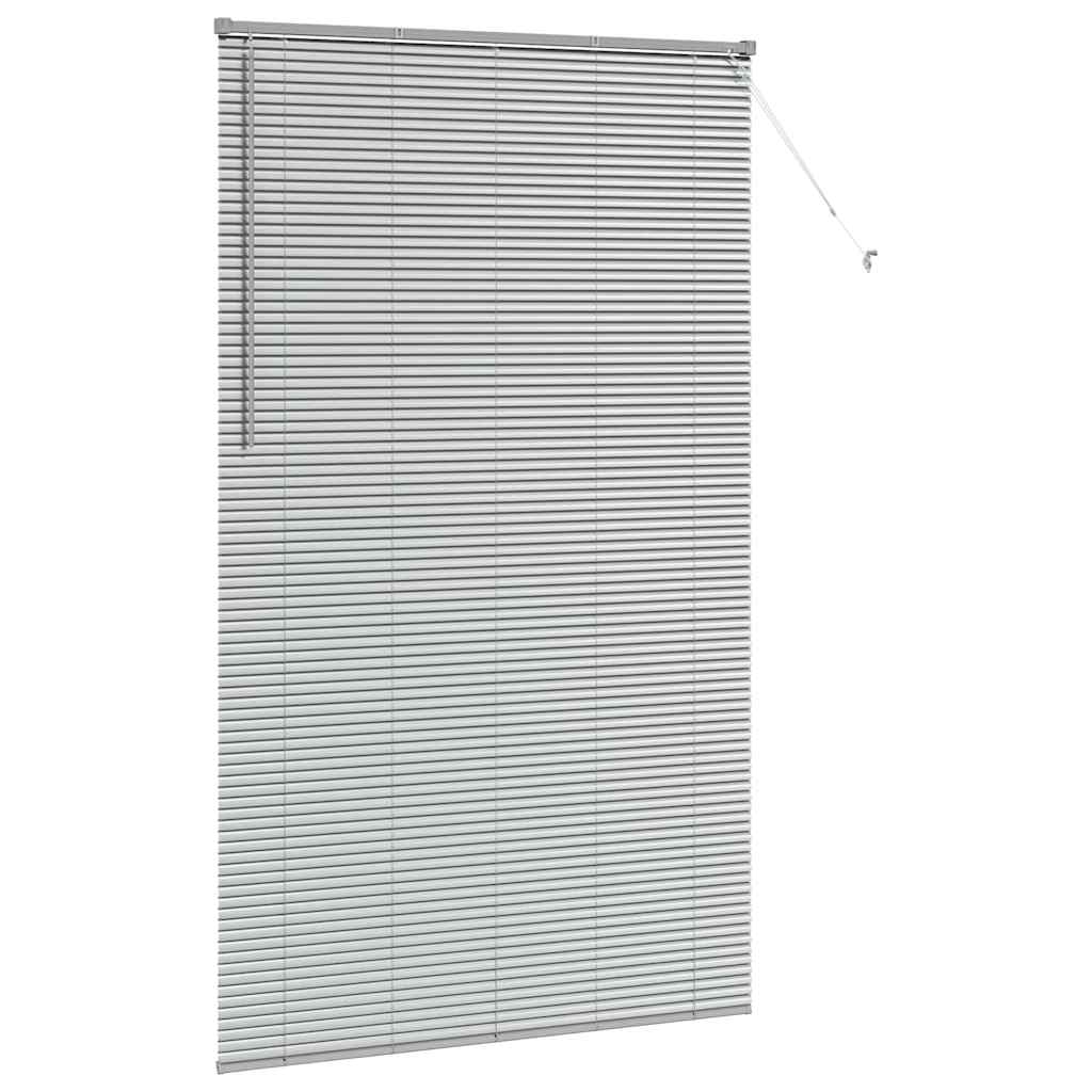 vidaXL Venetian Blinds Height Adjustable Silver 220 x 125 cm Aluminium