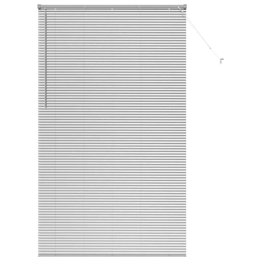 vidaXL Venetian Blinds Height Adjustable Silver 220 x 125 cm Aluminium