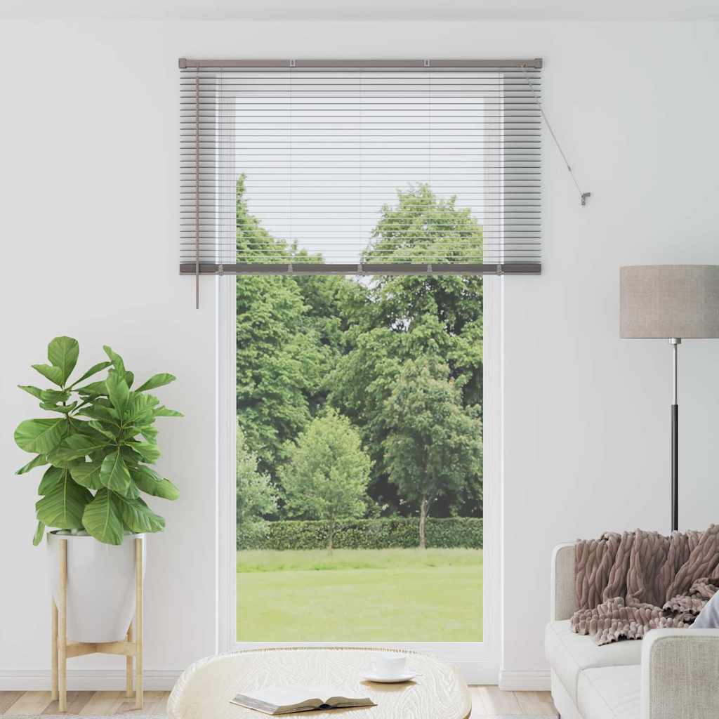 vidaXL Venetian Blinds Height Adjustable Silver 220 x 130 cm Aluminium