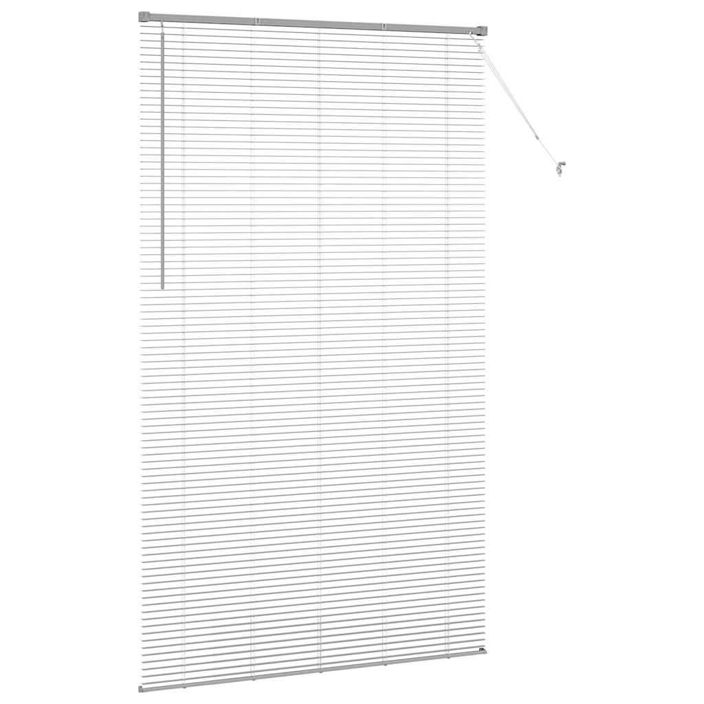 vidaXL Venetian Blinds Height Adjustable Silver 220 x 135 cm Aluminium