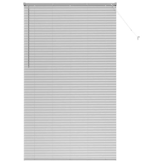 vidaXL Venetian Blinds Height Adjustable Silver 220 x 135 cm Aluminium