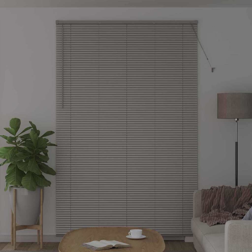 vidaXL Venetian Blinds Height Adjustable Silver 220 x 145 cm Aluminium