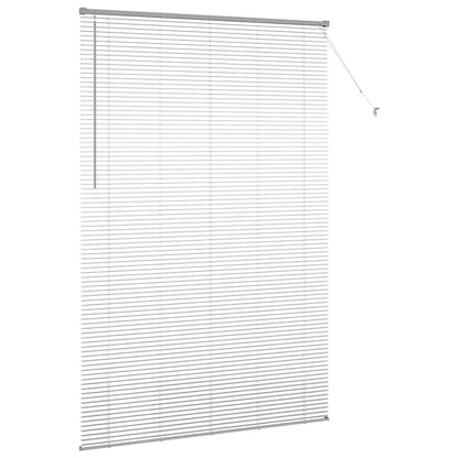 vidaXL Venetian Blinds Height Adjustable Silver 220 x 145 cm Aluminium