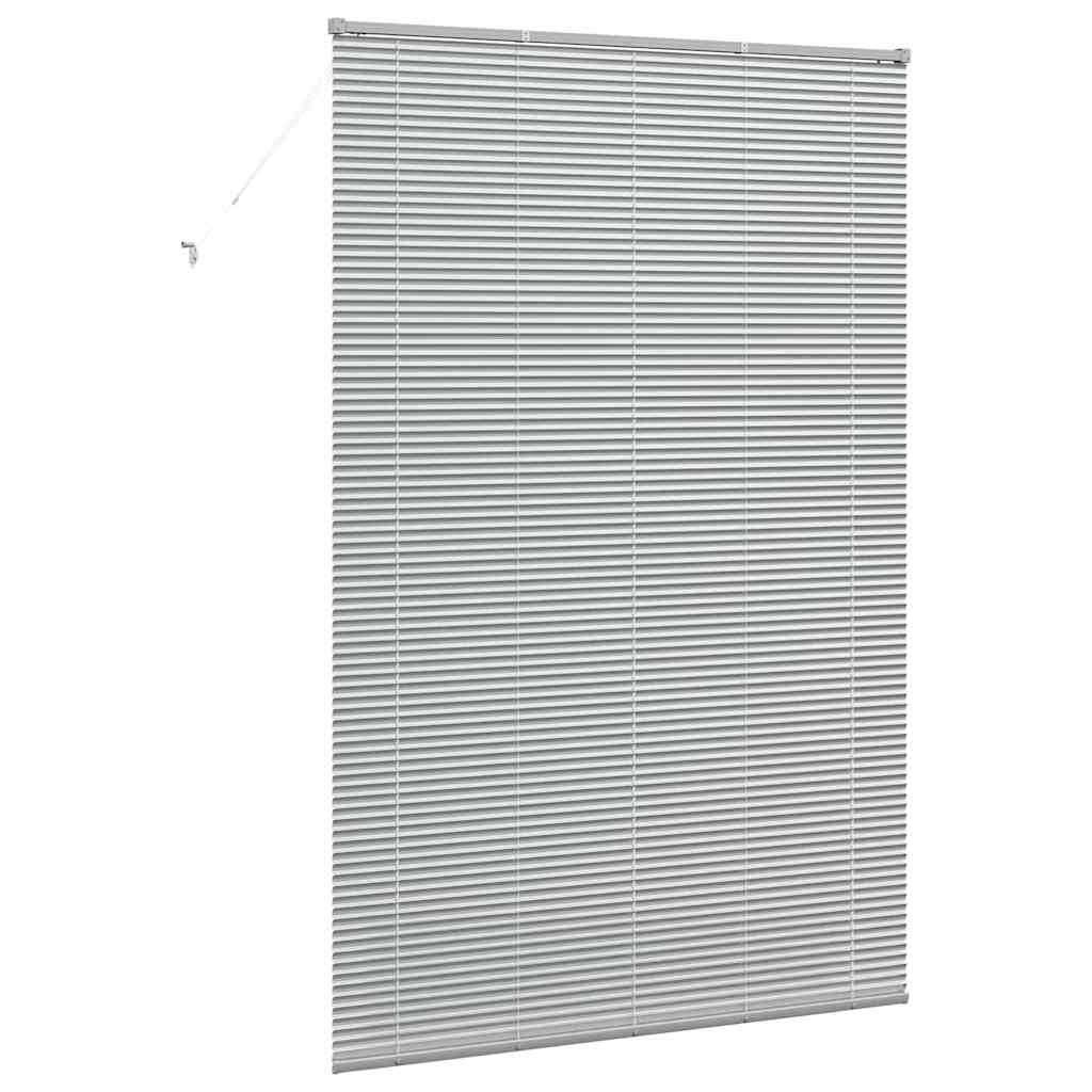vidaXL Venetian Blinds Height Adjustable Silver 220 x 145 cm Aluminium