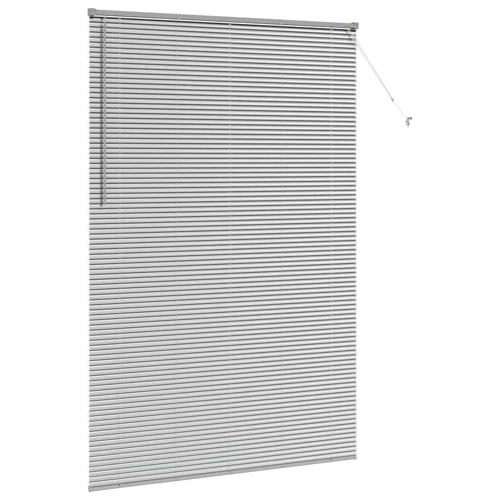 vidaXL Venetian Blinds Height Adjustable Silver 220x150cm Aluminium