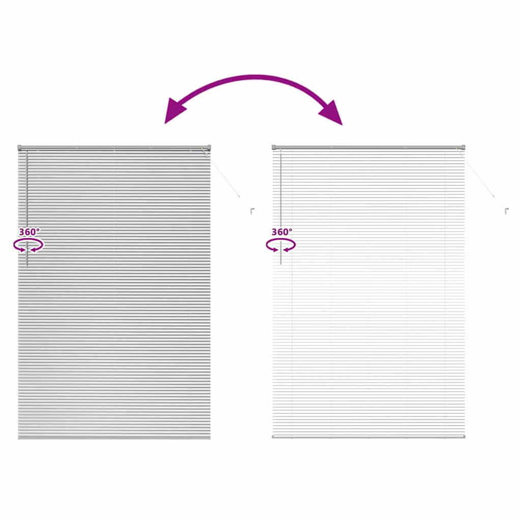 vidaXL Venetian Blinds Height Adjustable Silver 220x150cm Aluminium