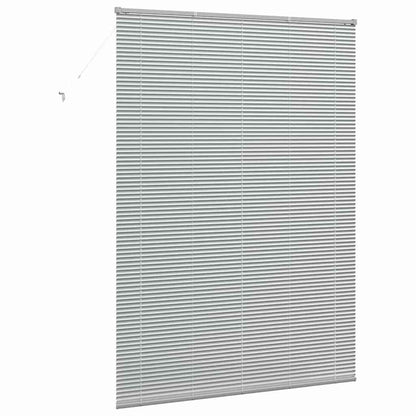 vidaXL Venetian Blinds Height Adjustable Silver 220 x 155 cm Aluminium