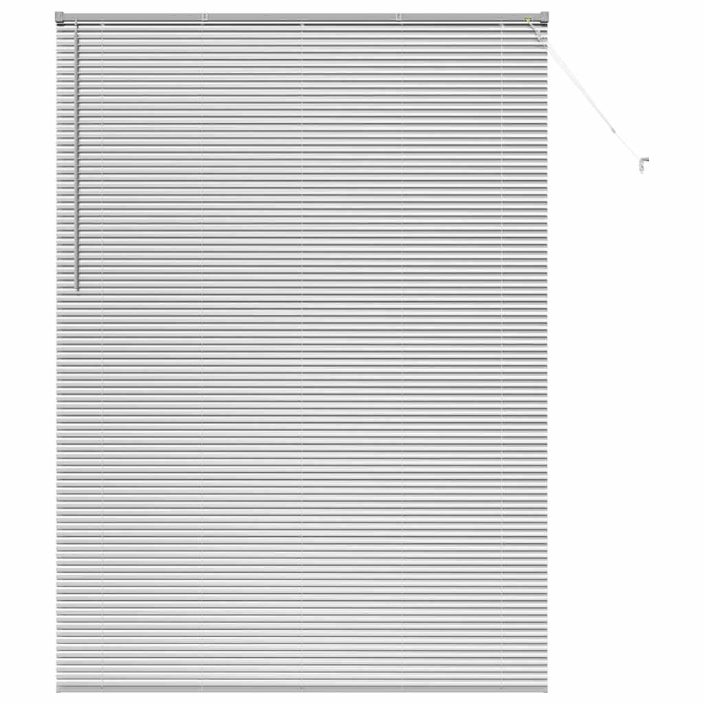 vidaXL Venetian Blinds Height Adjustable Silver 220 x 155 cm Aluminium