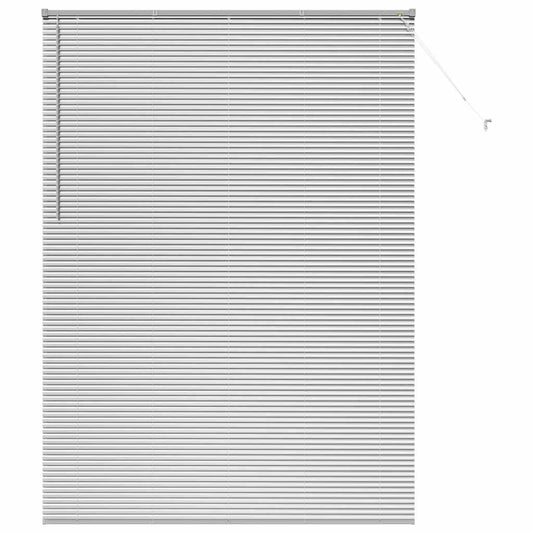 vidaXL Venetian Blinds Height Adjustable Silver 220 x 155 cm Aluminium