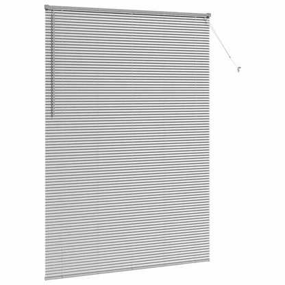 vidaXL Venetian Blinds Height Adjustable Silver 220 x 160 cm Aluminium