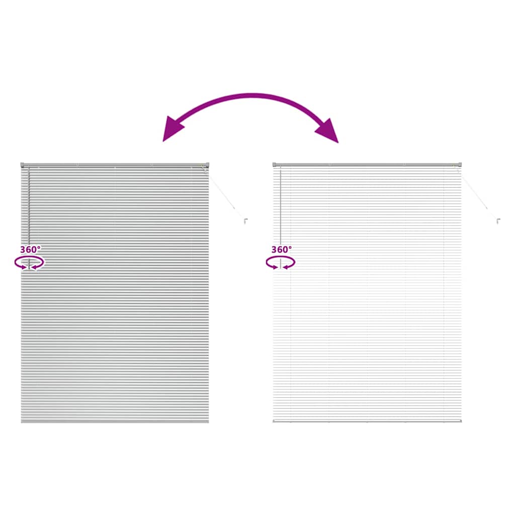 vidaXL Venetian Blinds Height Adjustable Silver 220 x 160 cm Aluminium