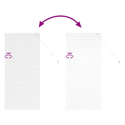 vidaXL Venetian Blinds Height Adjustable White 130 x 55 cm Aluminium