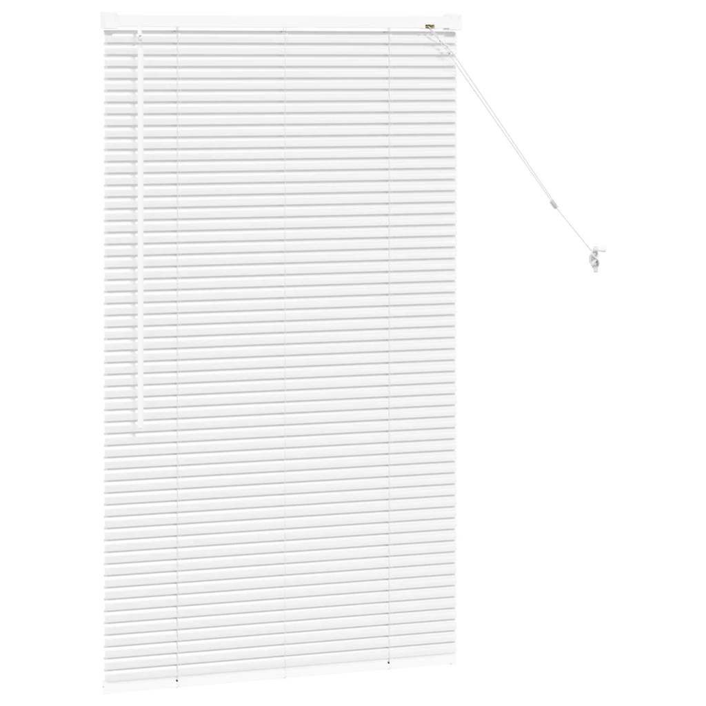 vidaXL Venetian Blinds Height Adjustable White 130 x 75 cm Aluminium