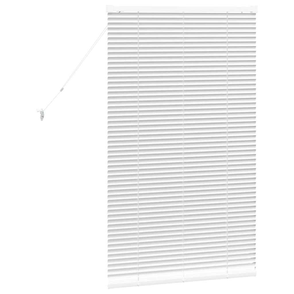 vidaXL Venetian Blinds Height Adjustable White 130 x 75 cm Aluminium