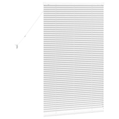 vidaXL Venetian Blinds Height Adjustable White 130 x 75 cm Aluminium