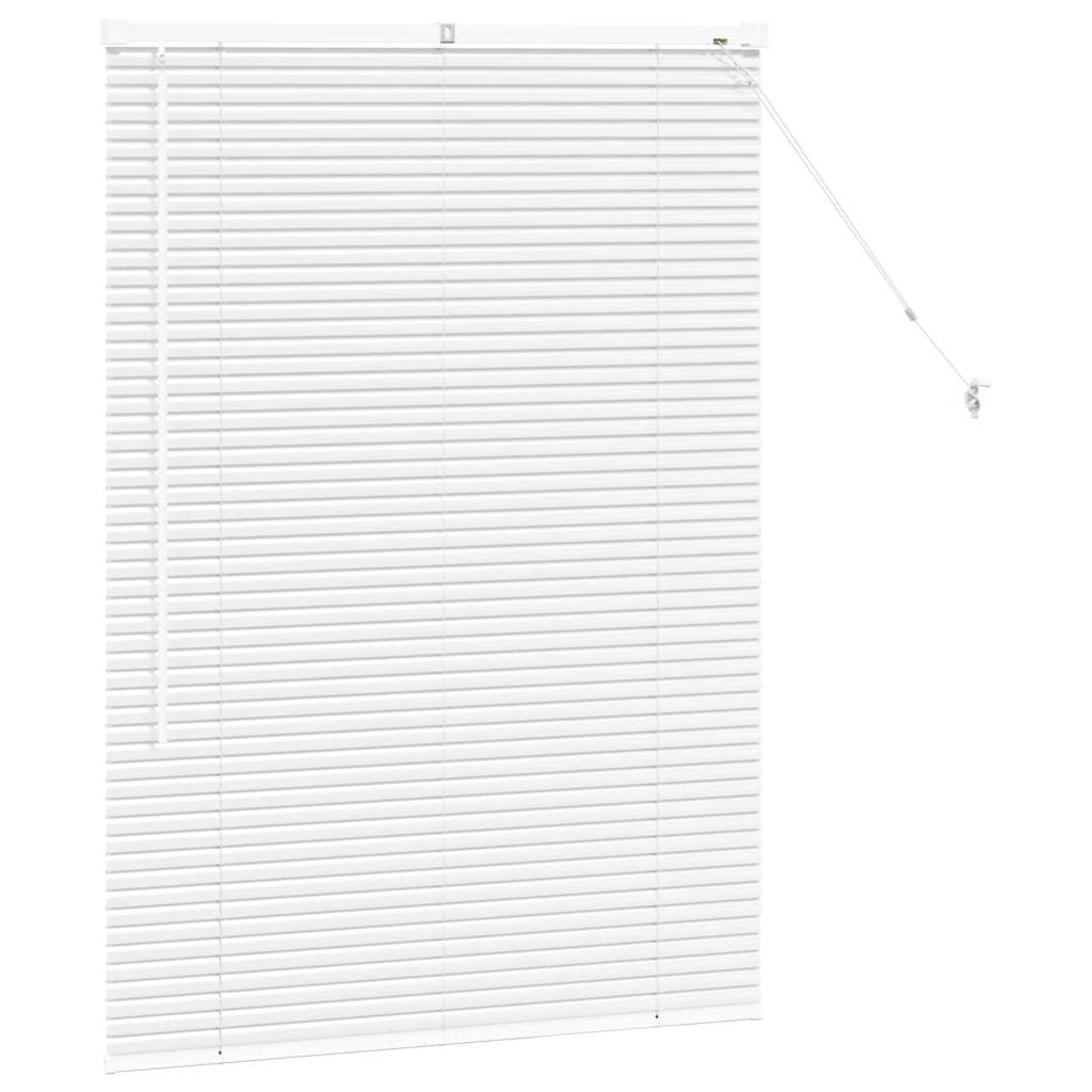 vidaXL Venetian Blinds Height Adjustable White 130 x 90 cm Aluminium