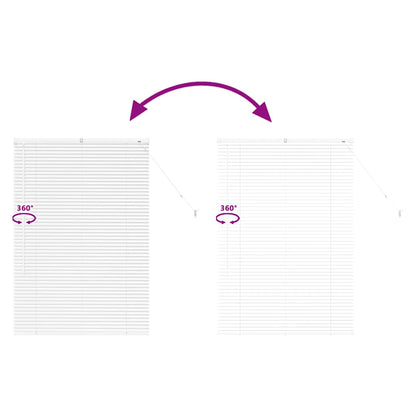 vidaXL Venetian Blinds Height Adjustable White 130 x 90 cm Aluminium