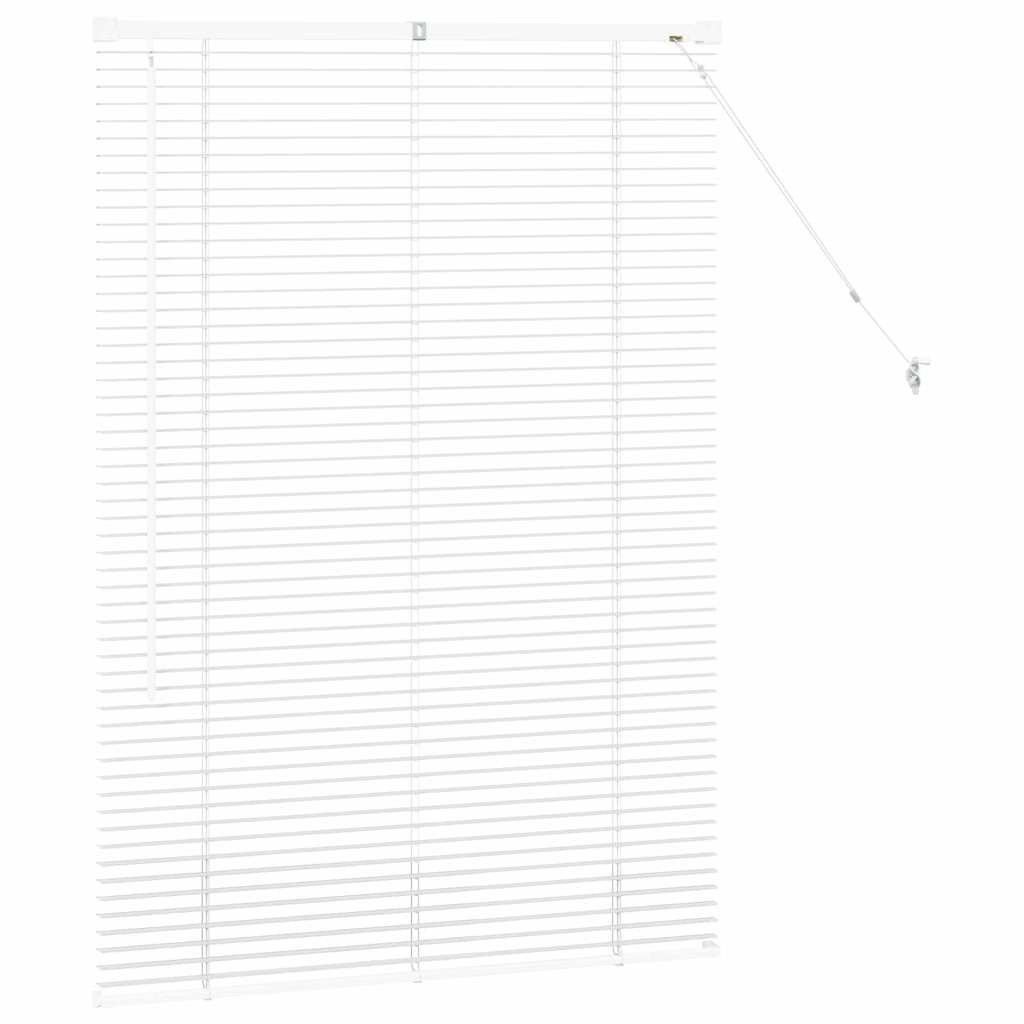 vidaXL Venetian Blinds Height Adjustable White 130 x 95 cm Aluminium