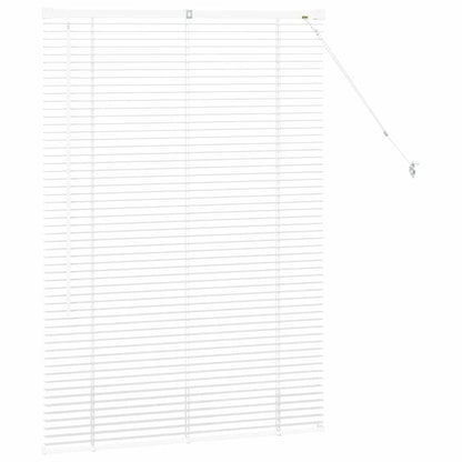 vidaXL Venetian Blinds Height Adjustable White 130 x 95 cm Aluminium