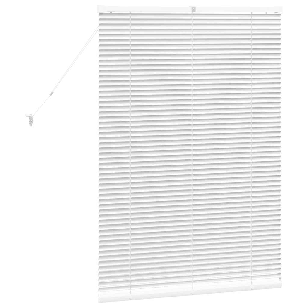 vidaXL Venetian Blinds Height Adjustable White 130 x 95 cm Aluminium