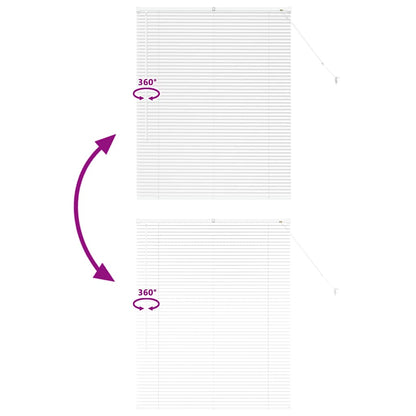 vidaXL Venetian Blinds Height Adjustable White 130 x 100 cm Aluminium