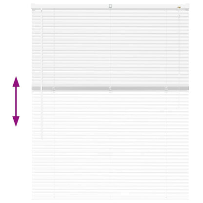 vidaXL Venetian Blinds Height Adjustable White 130 x 100 cm Aluminium